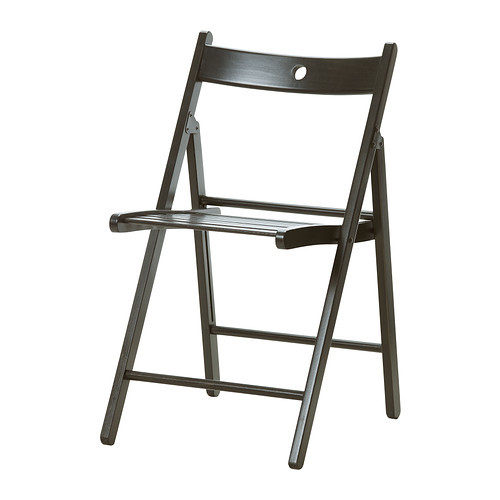 [IKEA] TERJE 원목 접이식 의자(블랙)/Folding chair, black 402.224.43