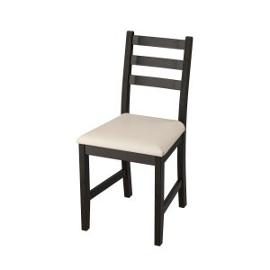 [IKEA] LERHAMN 의자 (블랙브라운) 503.633.76
