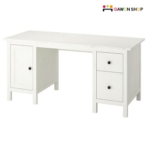 [IKEA] HEMNES 원목 책상 (155x65cm)/컴퓨터책상/서재책상 (화이트스테인) 303.542.07