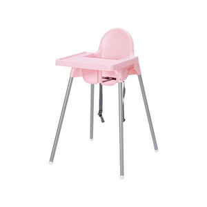 [IKEA/이케아 정품] ANTILOP 유아의자 (핑크 / 안전벨트 포함) Highchair with safety belt, pink, silver-colour 403.674.50/002.799.45