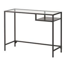 [IKEA] VITTSJO 강화유리 랩탑 테이블 (100X36X74/ 블랙브라운) 602.213.53