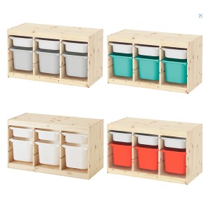 [IKEA] TROFAST 2단 수납장과 수납함 세트 (색상선택가능)