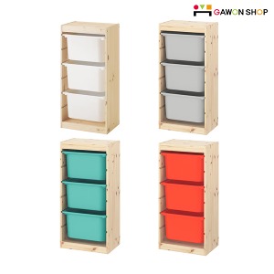 [IKEA] TROFAST 3단 원목수납장과 수납함/샘키즈 (색상선택가능)
