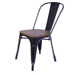 [GAWON] VINTAGE 카페의자+원목좌판 GH-3534SM1 (Antique Black)/철제 의자/야외/행사/책상/식탁 의자