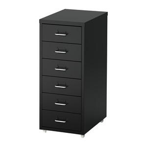 [IKEA] HELMER drawer unit/ 철제 서랍 수납장 (28*43*69, 블랙) 003.419.71